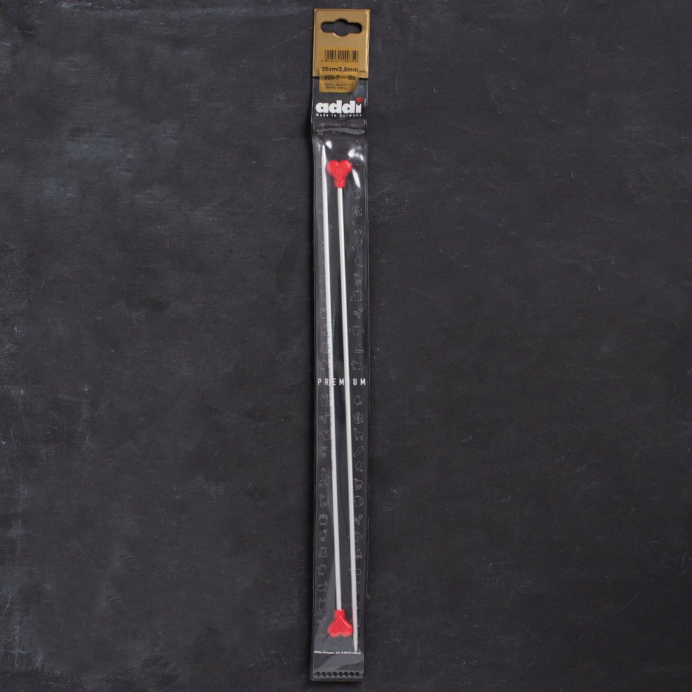 Addi Kalpli 3,5mm 35cm Klasik Alüminyum Örgü Şişi - 200-7 - Hobium